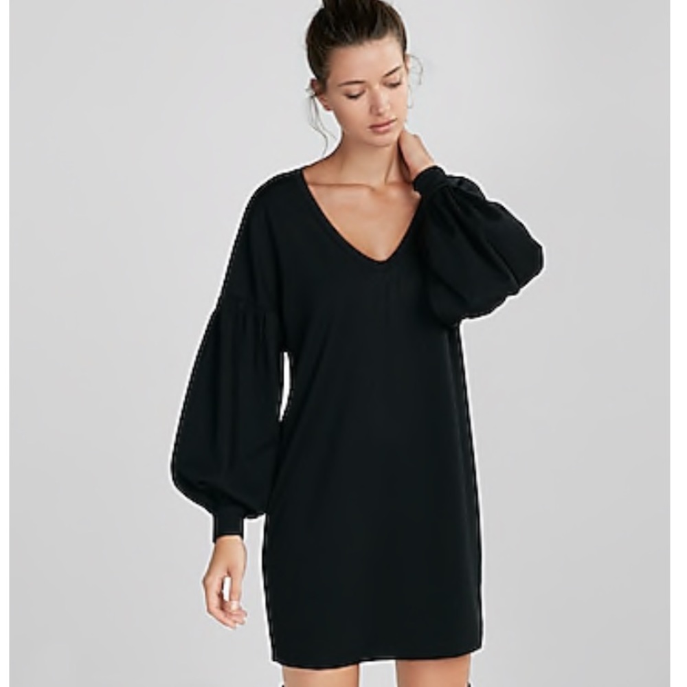 NWOT Express Balloon Sleeve Shift Dress Size Small